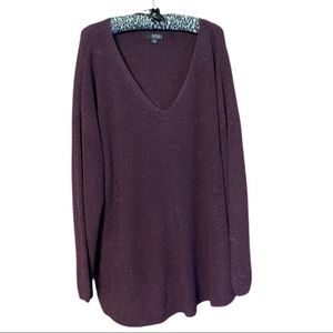 Ana 3x Eggplant Sweater
